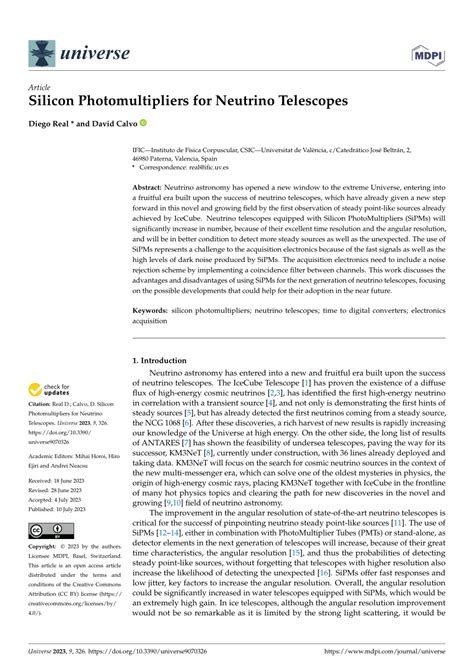 PDF Silicon Photomultipliers For Neutrino Telescopes