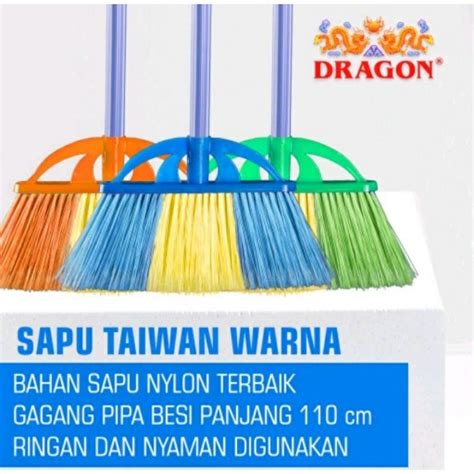 Jual Sapu Nilon Taiwan Dragon Sapu Lantai Nilon Plus Gagang Shopee