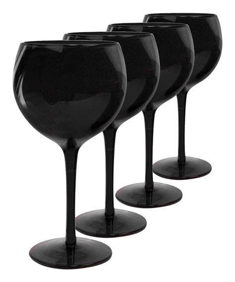 This Artland Midnight Black Balloon Glass Set Of Four By Artland Is