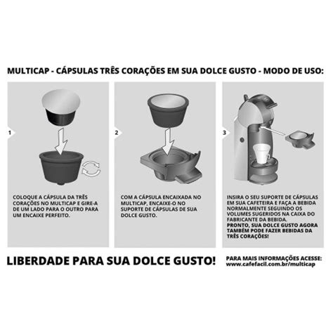 Multicap Adaptador de cápsulas Três para Cafeteiras Dolce Gusto em