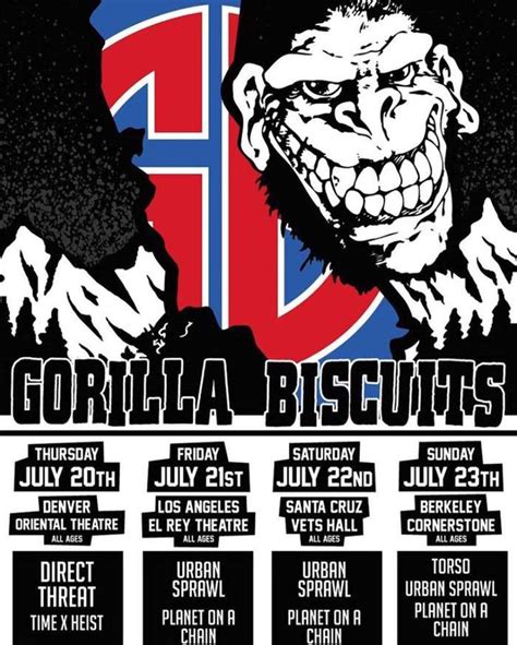 Gorilla Biscuits Head Out West This Summer Lambgoat