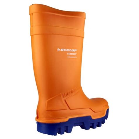 Dunlop Purofort C662343 Thermo Orange Safety Wellingtons