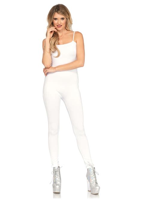 White Basic Unitard Women Dancewear Costumes