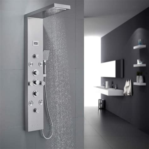 Popfly Multi Rain Waterfall Shower Panel Tower System Brass