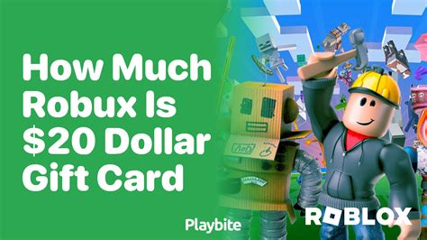 How Much Robux Do You Get With A 20 T Card Playbite