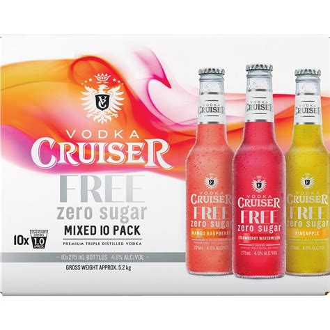 Vodka Cruiser Zero Sugar Mixed Pack Bottles Ml X Pack Woolworths