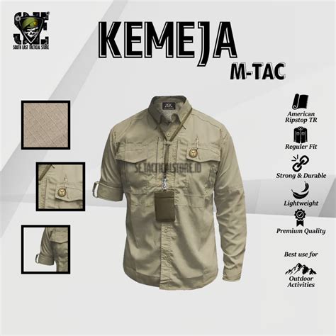 Jual Kemeja Outdoor Tactical Lengan Panjang Model M Tac Bahan American