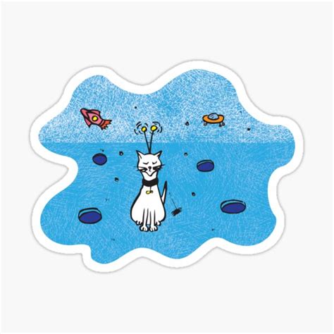 Antenna Space Cat Sticker For Sale By Lovetocats Redbubble