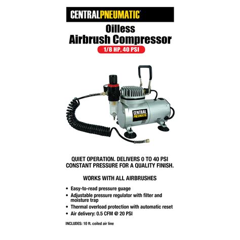 Hp Psi Oil Free Airbrush Compressor