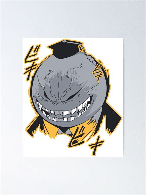 Assassination Classroom Angry Koro Sensei Evil And Mad Poster By Ethanlios Redbubble