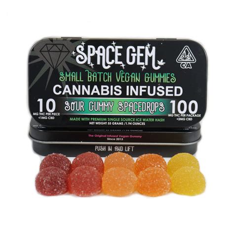 Sour 100mg Space Gem Spacedrop Gummies Jane