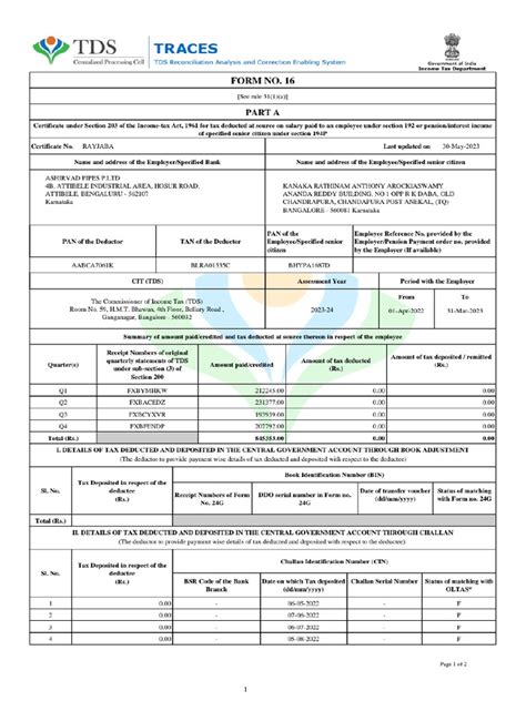 Form16 2022 2023 | PDF