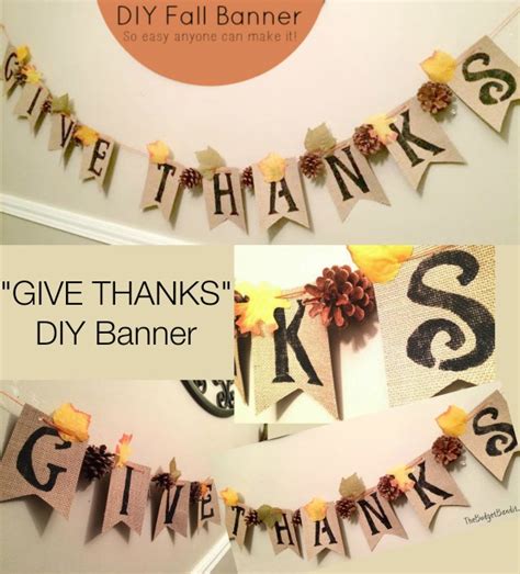 DIY Fall “GIVE THANKS” Banner - Living Chic Mom