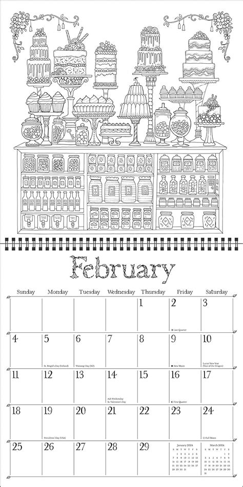 Johanna Basford Coloring Wall Calendar Rooms Of Wonder By Johanna