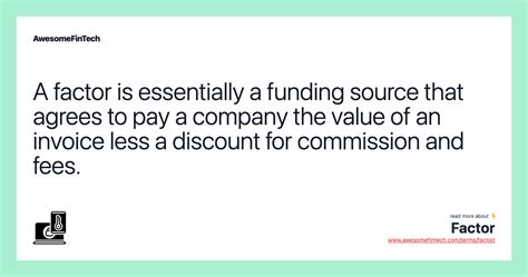 Factor Finance Definition