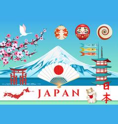 japan retro poster royalty  vector image
