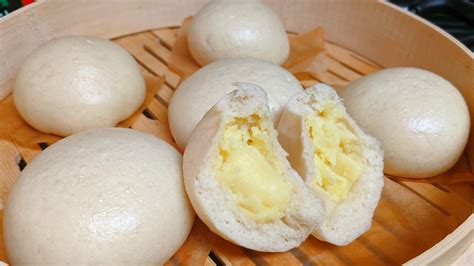 Fluffy And Creamy Custard Buns Nai Wong Bao Dim Sum Recipe R