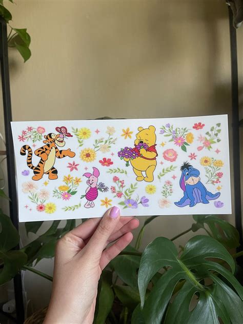 Uv Dtf Winnie The Pooh Cup Wrap Winnie The Pooh Uv Dtf Wrap Etsy