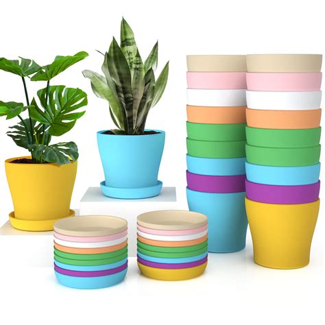 Flower Pots Pcs Plastic Plant Pots Modern Decorative Small Pots