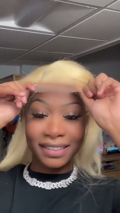 Bomb 13x4 613 Blonde Bob Wig Short Haircut Lace Wig On Dark Skin ️ Ft