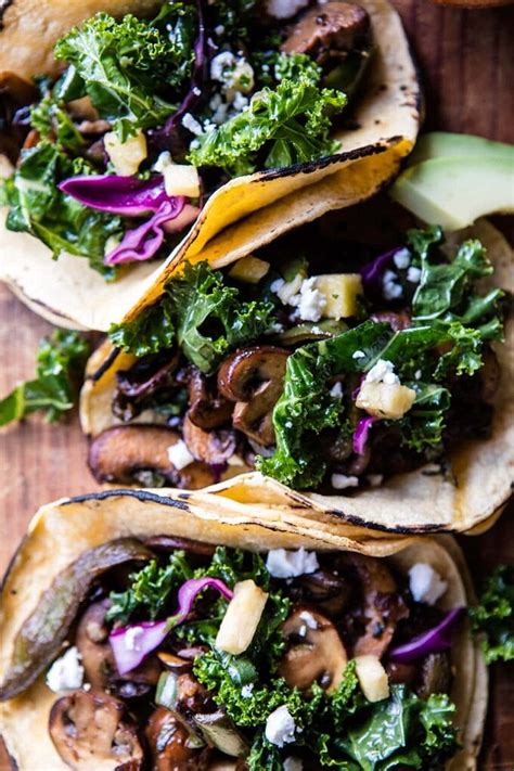 Poblano Mushroom Tacos With Cilantro Yogurt Sauce Video