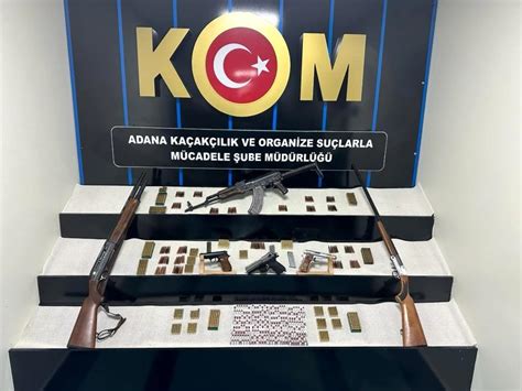 Adana da silah operasyonu 1 otomatik tüfek ve 3 tabanca ele geçirildi