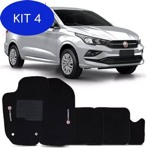 Kit 4 Tapete Automotivo Fiat Cronos Carpete Somente Forração Tapecars