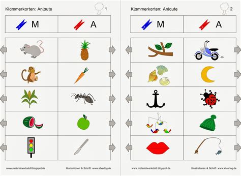 Materialwerkstatt Klammerkarten Anlaute