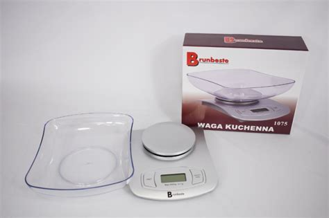 Elektroniczna Waga Kuchenna z Misą 5kg LCD srebrna 001886 Cake Land