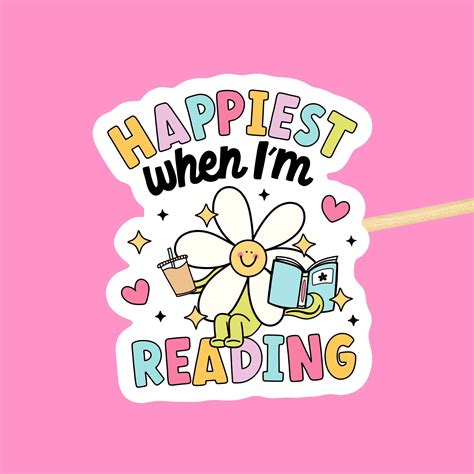 Bookish Sticker Dishwasher Safe Stickers Pick Me Up Gift