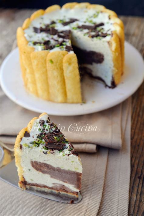 Torta Fredda Pistacchio E Cioccolato Con Pavesini