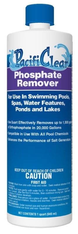 Pacificlear F059001012pc Phosphate Remover 1 Qt Bottle Liquid