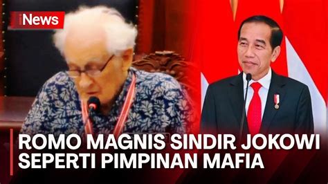 Romo Magnis Presiden Bak Mafia Pakai Kekuasaan Untungkan Keluarga