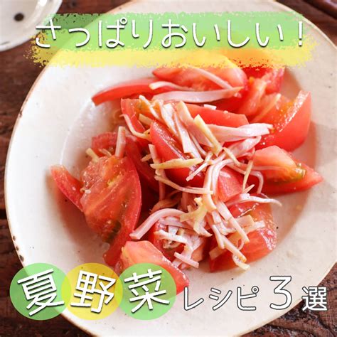 さっぱりおいしい！彩り鮮やかな夏野菜を使ったおかずレシピ3選 ぐっち夫婦のオフィシャルレシピサイト レシピブック オンライン