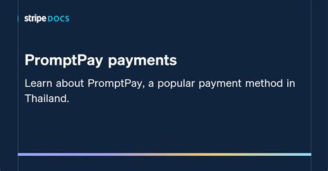 Promptpay Payments Documentación De Stripe