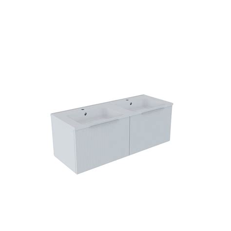 Levivi Positano Wall Hung Vanity With Drawers Double Bowl Matt