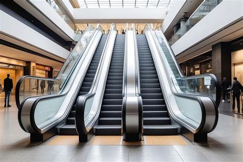 Premium Photo Outdoor Escalator Ad Screen Mockup With Blank White