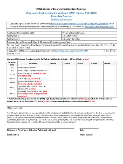 Fillable Online Compliance Forms Nc Deq Fax Email Print Pdffiller