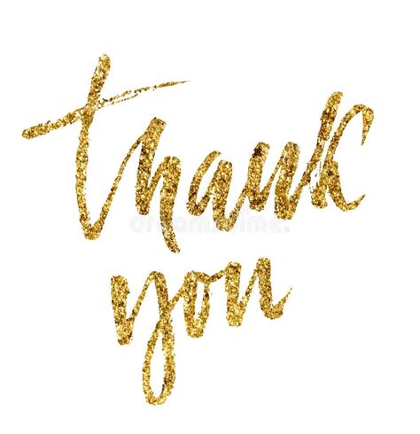 Thank You Glitter Text Shiny Sparkle 3d Vector Gold Golden Lettering Calligraphy Card Stock