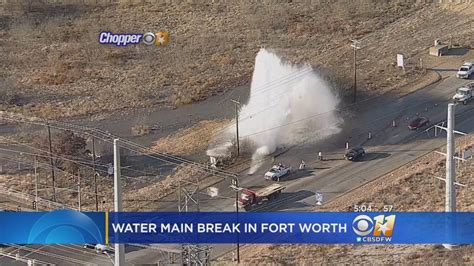 Water Main Break In Fort Worth Youtube