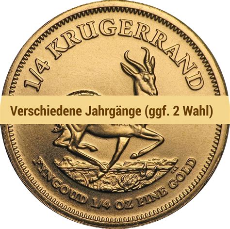 1 4 Unze Gold Krügerrand diverse Jahrgänge