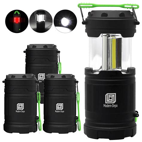 Pack Portable Led Camping Lantern With Flashlights Modes Walmart