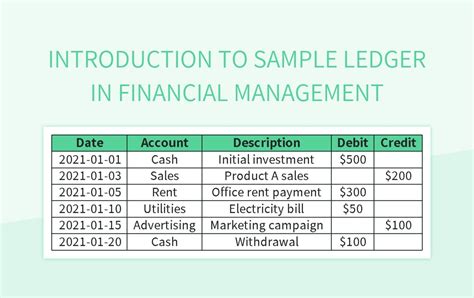 Free Sample Ledger Templates For Google Sheets And Microsoft Excel ...