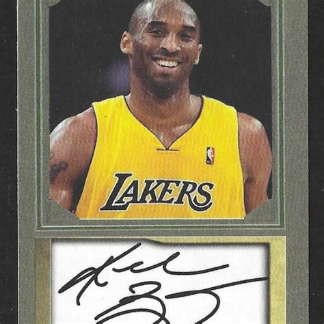 Signed Kobe Bryant Card Etsy