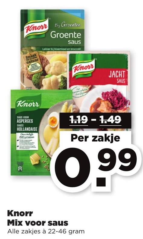 Knorr Mix Voor Saus Aanbieding Bij PLUS