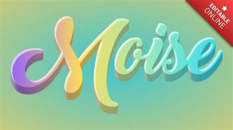 Moïse 3D Colores Pastel Multicolor Generador de Efectos de Texto