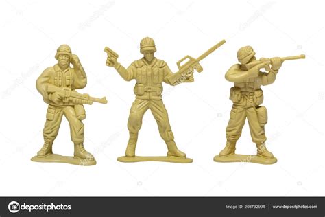 Plastic Toy Soldiers Guns White Background Stock Illustration by ...