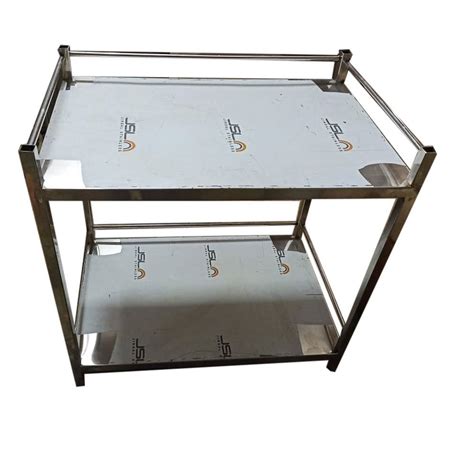 Silver Shelves Stainless Steel Instrument Side Table For Hospitals