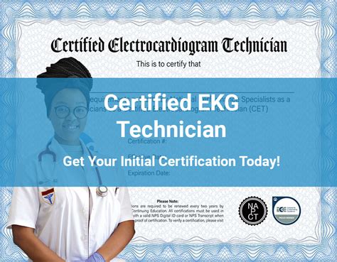 Certified Ekg Technician Cet Initial Certification Program National