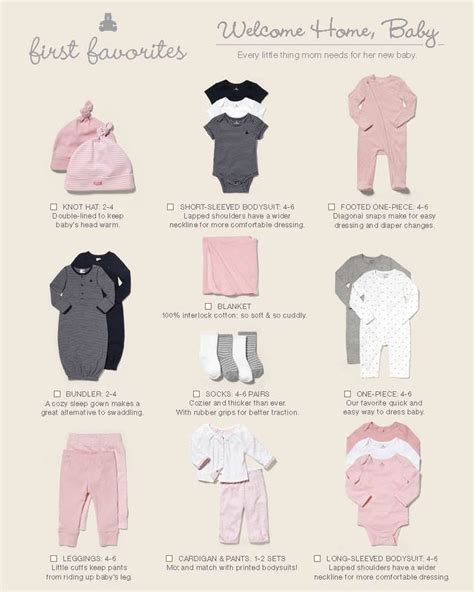 Newborn Clothes Take Home List From Thegap New Baby Products